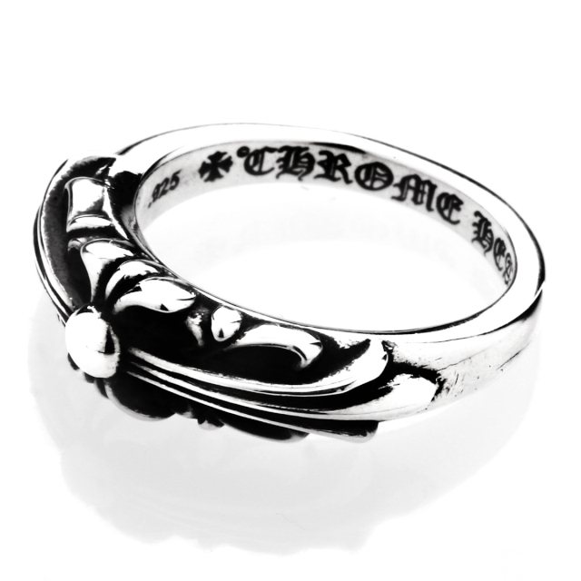 Chrome Heartsレプリカ クロムハーツ【Chrome Hearts】ベビークラシックリング w/フローラルクロス